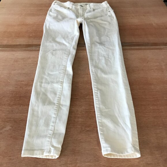 Pilcro and the Letterpress Legging Skinny Jeans Women 27 White Mid Rise Stretch - Picture 1 of 14
